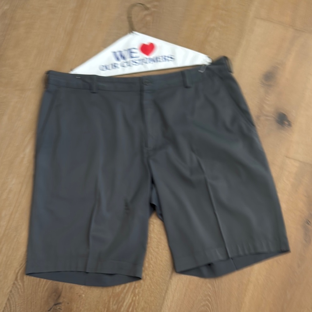 Nike Gray Flat Front Athletic Shorts